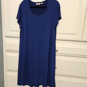 Royal blue knit dress